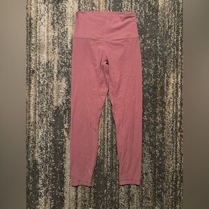 Lululemon Pink Ribbed Align Leggings